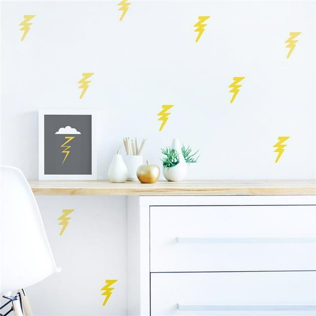 Trendy Peas WD-LB-1 Autocollant de Mur Foudre - Jaune
