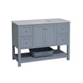 thumbnail image 4 of KBC Lakeshore 48" Wood Bathroom Vanity w/ Engineered Carrara Stone - Powder Blue, 4 of 6