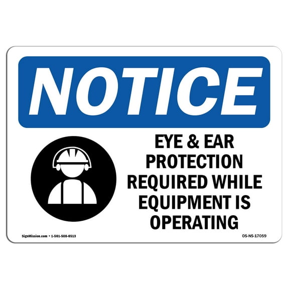 SignMission OS-NS-A-1014-L-17059 10 x 14 in. OSHA Notice Sign - PPE Multiple Sign