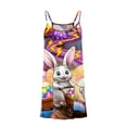 thumbnail image 4 of ATOGUTA Girls Long Sleeve Dresses Casual Summer Spaghetti Straps Easter Romper Dresses with Pockets for Kid Size 3T-10. Multicolor, 4 of 6