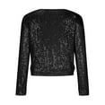 thumbnail image 5 of YUNAFFT Women's Tops, Jackets& Coat Clearance, Fashion Women Open Front Sequin Jacket Long Sleeve Short Blazer Casual Coat Tops, 5 of 8