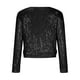 thumbnail image 5 of ICHUANYI Clearance Fashion Women Open Front Sequin Jacket Long Sleeve Short Blazer Casual Coat Tops(Black, XL) ICHUANYI WER2023080709550, 5 of 8