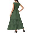 thumbnail image 3 of INSPIRE CHIC Women's Sleeveless Summer Dress Scoop Neck Casual Maxi Dress with Pockets S Army Green, 3 of 6