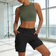 thumbnail image 5 of ZHYou Hiking Cargo Shorts for Women Elastic Waist Lightweight Water Resistant Quick Dry Athletic Shorts with Pockets, 5 of 6