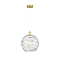 616-1P-SG-G1213-12-Innovations Lighting-Athens Deco Swirl - 1 Light Mini Pendant In Industrial Style-14.75 Inches Tall and 12 Inches Wide-Satin Gold