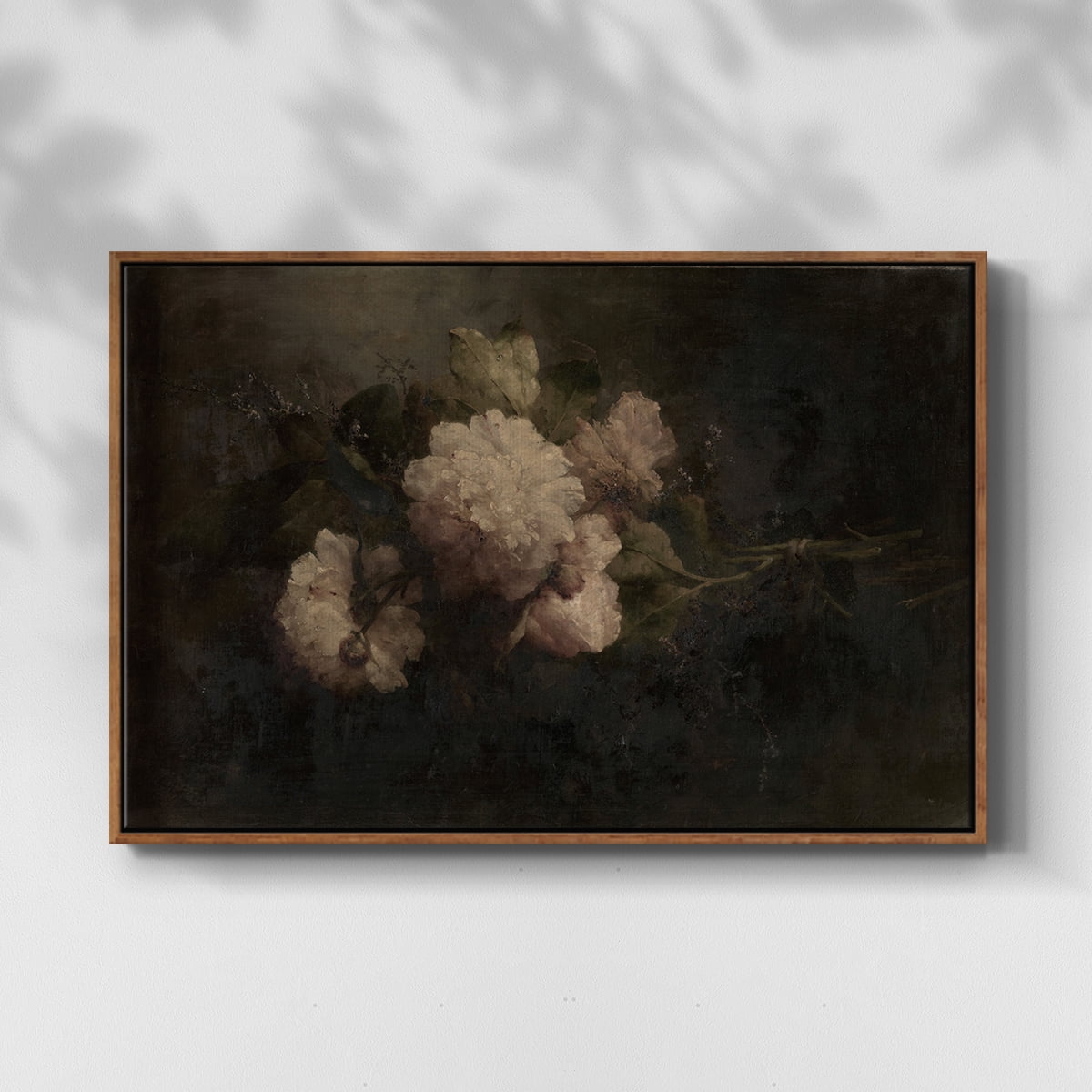 Vintage Botanical Print-XXXIX By Wexford Home Framed in Walnut Wood Gallery Wrapped Canvas 27 in. x 41 in.