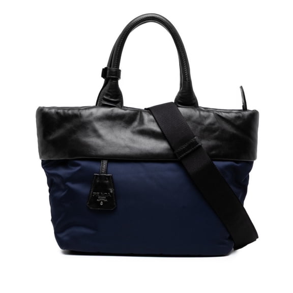 Pre-Owned Prada 2-Way Shoulder Bag/Handbag 1BG959 Navy/Black Nylon/Leather Women's... (Good)