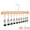 Natural, variant on Unique Bargains 2Pcs Wood Minimalist Hangers With 10 Clips Natural