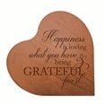 thumbnail image 1 of LifeSong Milestones Inspirational Engraved Wood Heart for Home Office Desk Table Décor - Happiness Is (Cherry), 1 of 4