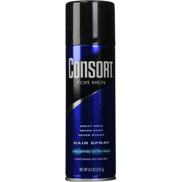 6 Pack - Consort For Men Hair Spray Aerosol Unscented Extra Hold 8.30