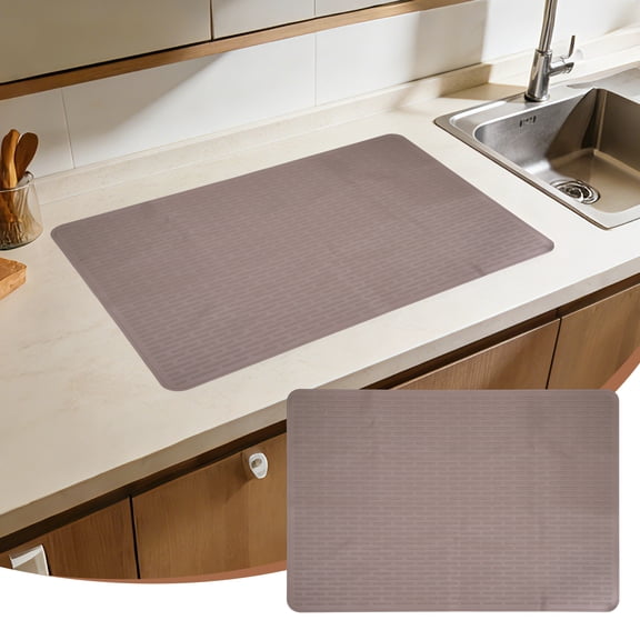 Uxcell 30 x 21 Inch Stove Top Cover for Electric Stove, 1Pcs Silicone Stripe Mat for Glass Top Cover Non-Slip Glass Cooktop Protector for Kitchen Oven Dish Drying Mat, Brown