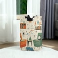 thumbnail image 6 of Yayeee Freestanding Laundry Hamper with Handle Collapsible Large Storage Basket for Clothes, Beige Cats Reading, 6 of 7