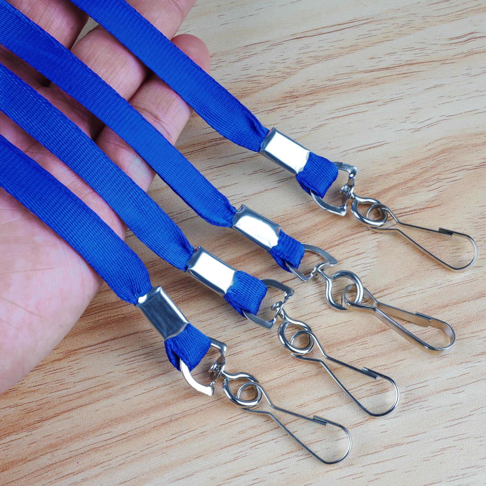 50/100 Pack Lanyards Bulk, Lanyards for Keys, Flat Neck Lanyard with Badge Clip Swivel Hook(Black, Blue, Navy Blue)