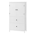 thumbnail image 5 of Tcbosik Bathroom Cabinet with Doors and Drawers, Freestanding Storage Cabinet, Modern Kitchen Cupboard with Adjustable Shelf for Kitchen, Pantry Room, Living Room, White, 5 of 9