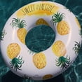 thumbnail image 3 of Rae Dunn: Sweet On The Inside 48" Ring Float - Pineapple Inflatable Jumbo Pool Tube, CocoNut Float, Anti-Leak, Age 8+, 3 of 7
