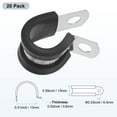 thumbnail image 3 of Uxcell 20 Paquete de Abrazaderas de Cable 13 mm Acero Inoxidable 304 Goma Forma R para Tubo, 3 of 7