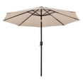 thumbnail image 2 of Outdoor Umbrella with Tilt Mechanism, 102" Span, 94" Long, Tan Canopy, Black Handle | Bundle of 2, 2 of 4