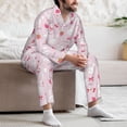 thumbnail image 7 of Naloa Love Rabbit Men’s Pajamas Set - Long Sleeve Button Down Sleep Shirt and Pajama Bottoms Sleepwear Set-X-Large, 7 of 7