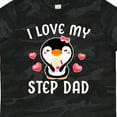 thumbnail image 4 of Inktastic I Love My Step Dad with Cute Penguin and Hearts Girls Toddler T-Shirt, 4 of 5