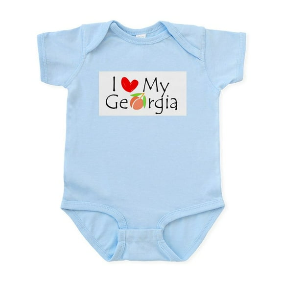 CafePress - Love My Georgia Peach Infant Bodysuit - Baby Light Bodysuit, Size Newborn - 24 Months