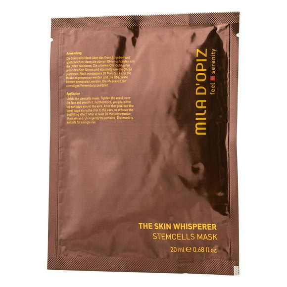 Mascarilla de células madre Mila D'Opiz The Skin Whisperer - Mascarilla facial de células madre de máxima concentración - Mascarilla antienvejecimiento - Mascarilla facial con ácido hialurónico - 0.68