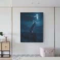 thumbnail image 6 of KLL Lonely Night Wolf Print Farmhouse Canvas Wall Art,Wall Decorations For Living Room Office Canvas Wall Decor for Home Decorations, 12'×16’’, 6 of 8