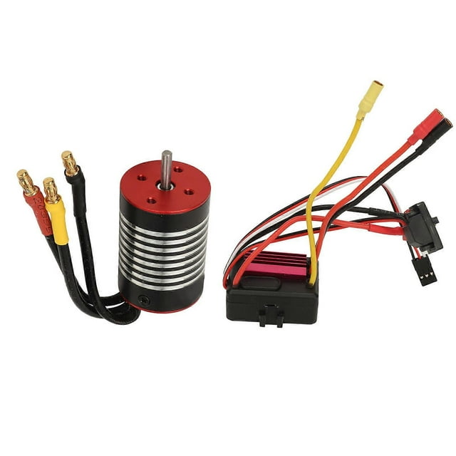 RC Brushless ESC 35A 4 Pole High Torsion Waterproof Aluminum Alloy RC 2430 Brushless Motor For 1/16 1/18 RC Car 3200KV