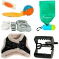 thumbnail image 2 of PETSWORLD Pet Starter Kit, Warm Black Harness for Small Dogs, Pet Bowl, Dog Ball Toy, Bacon Toy, Pooper Scooper + Dog Waste Bags, 2 of 3