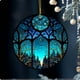 thumbnail image 3 of 2D Circular Christmas Tree Hanging Ornament, Festive Holiday Decor for Home Party, Elegant Round Decorative Accent, Seasonal Celebration Embellishment, Indoor Outdoor Decoration for Xmas, 3 of 5
