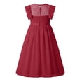 thumbnail image 5 of RUTAYY Children Girls Dress Elegant Solid Color Sleeveless Lace Satin Party Lightweight Performances Relaxed Holiday Dresses, 5 of 6