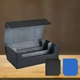 thumbnail image 3 of Xuanheng Card Deck Box Portable Collectible 2 Rows Standard Display Game Card Storage Blue Divider Gray, 3 of 8