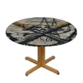 thumbnail image 3 of Orinice Pirate Round Table Cover Stain Resistant Washable Indoor Outdoor Tablecloth Kitchen Dining Wedding Parties Waterproof 100% Polyester Fiber 46-50, 3 of 8