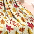 thumbnail image 3 of Autumn Fall Leaves Pattern Blanket,Comfortable Soft Flannel Throw Blanket,All Season,Warm Lightweight Blankets for Sofa Bed Couch Living Room Chair,30"x40", 3 of 4
