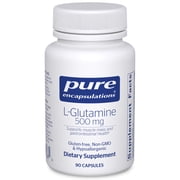 Pure Encapsulations L-Glutamine 500 mg - Supplement for Immune and Digestive Support, Gut Health and Lining, Metabolism, and Muscle Support* - With Free-Form L-Glutamine - 90 Capsules