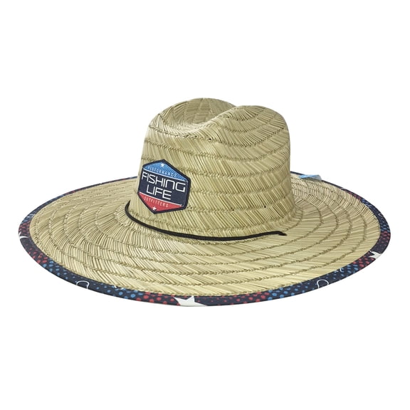 Fishing Life U.S. Performance Hat Straw Lifeguard Hat - Adult Unisex