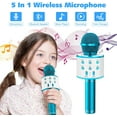thumbnail image 3 of Kids Karaoke Microphone 2 Pack, Bluetooth Wireless Karaoke Microphone for Singing Portable Handheld Mic Speaker Machine, Kids Toys for Girls Boy Gift for Birthday Party, Home KTV(Blue), 3 of 12