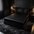 thumbnail image 4 of Queen Satin Sheet Set 4 Piece Deep Pocket Microfiber Bedding for Hot Sleepers up to 16 Inch Mattress, 4 of 6