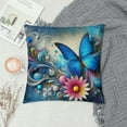 thumbnail image 2 of GOSMITH  Throw Pillow Cover Retro Style Butterflies and Flowers Maple Leaves Decor Lumbar Pillow Case Cushion for Sofa Couch Bed, 2 of 5