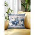 thumbnail image 2 of Outdoor Pillows Waterproof, Blue Pumpkins Fall Bedding Throw Pillows with Insert for Couch Sofa Bed, Thanksgiving Autumn Eucalyptus Flowers 16x16 Inch Pillowcases Decorative Patio Pillow Set of 1, 2 of 8