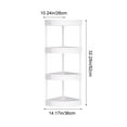 thumbnail image 2 of HCBY 3 Tier Triangular Bathroom Shelf Freestanding Storage Rack for Narrow Space Toilet Kitchen, 2 of 8