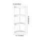 thumbnail image 3 of Estante de almacenamiento esquinero para baño con altura ajustable | Organizador de trípode de plástico y acero inoxidable | Ruedas extraíbles y orificios de drenaje | Estante de pie de 82,7, 3 of 5
