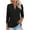 Black, variant on fatyb Women's 3/4 Sleeve Tops with Collar Casual V Neck Tunic Shirts Dressy Business Blouses for Women