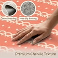 thumbnail image 6 of ODIKA 4'x6' Coral Wave Border Diamond Dot Washable Area Rug Geometric Repeating Striped Design for Bedroom, Reading Nook, Pet Friendly & Non-Shedding, 6 of 7
