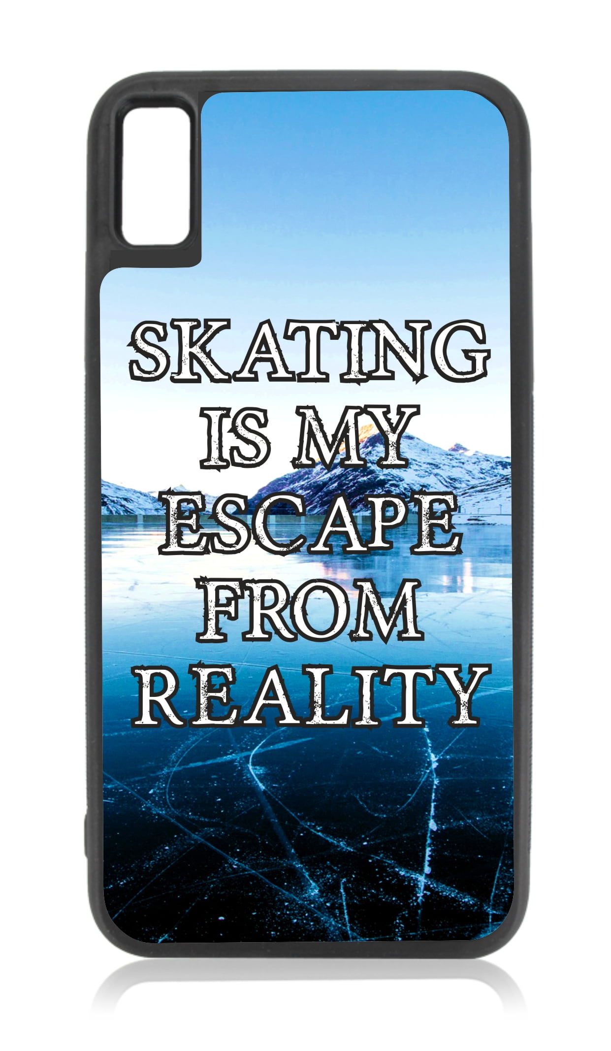 Skating.. iPhone XR Quote Cases XR Quote Case Black Rubber Case for iPhone XR iPhone XR