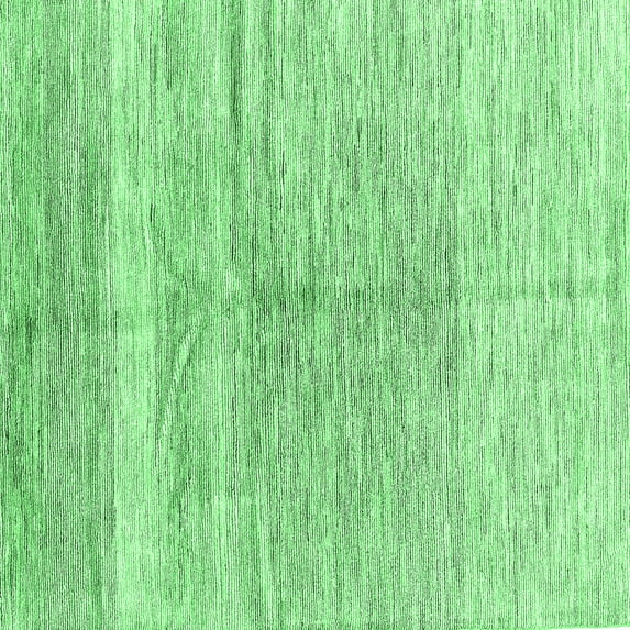 Ahgly Company Indoor Square Abstract Emerald Green Contemporary Area Rugs, 7' Square