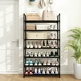 thumbnail image 3 of Krpimt 7-Tier Shoe Rack, 31.5" Stackable Shoe Organizer Storage Holds 21-28 Pairs, Metal Shoe Shelf for Entryway Hallway and Closet, Black, 3 of 10