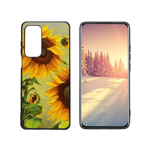 Compatible with Motorola MOTO Edge 5G UW Phone Case, Sunflowers-5 Case Men Women, Flexible Silicone Shockproof Case for Motorola MOTO Edge 5G UW