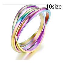 DESIGNICE Fidget Ring Colorful Fidget Ring Women Concise Fidget Rings Size 10