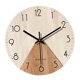thumbnail image 1 of Reloj de pared, reloj decorativo, madera minimalista, 30 cm, adorno único de arte de pared Color madera blanca., 1 of 9