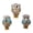Blue, variant on Owl Figurines Set of 3 Funny Hear Not See Not Speak Not Resins Sculptures Ornaments for Tabletop and Book Shelf